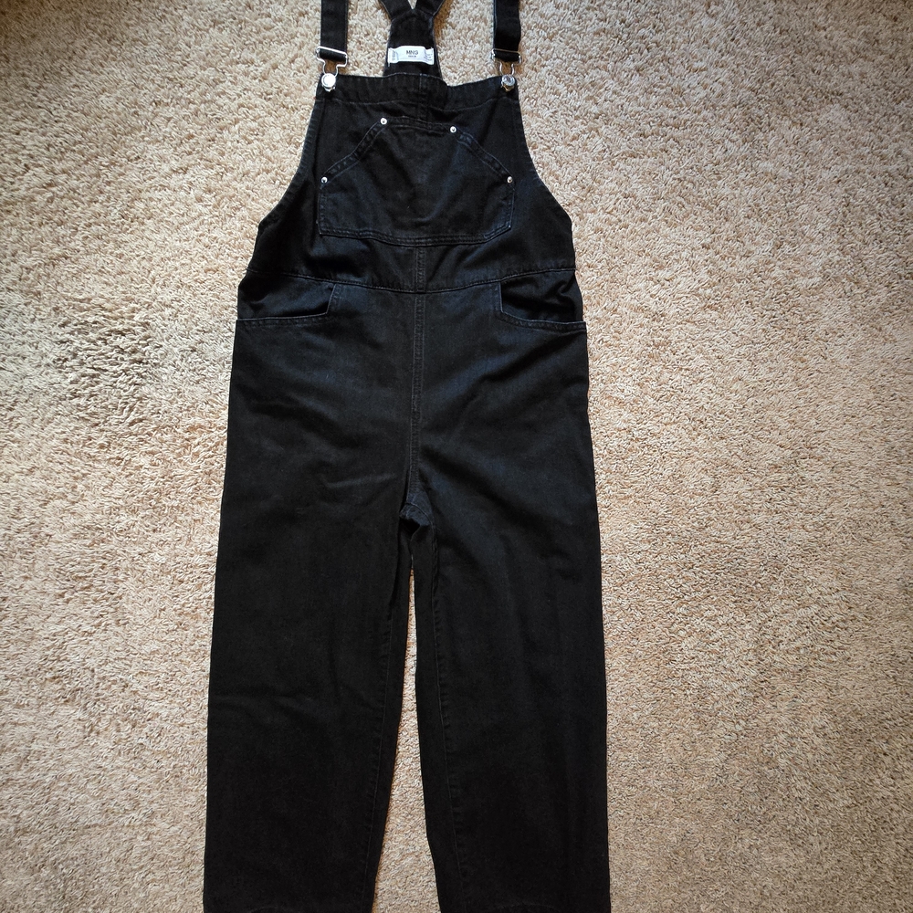 Mango Women's Classic Black Overalls